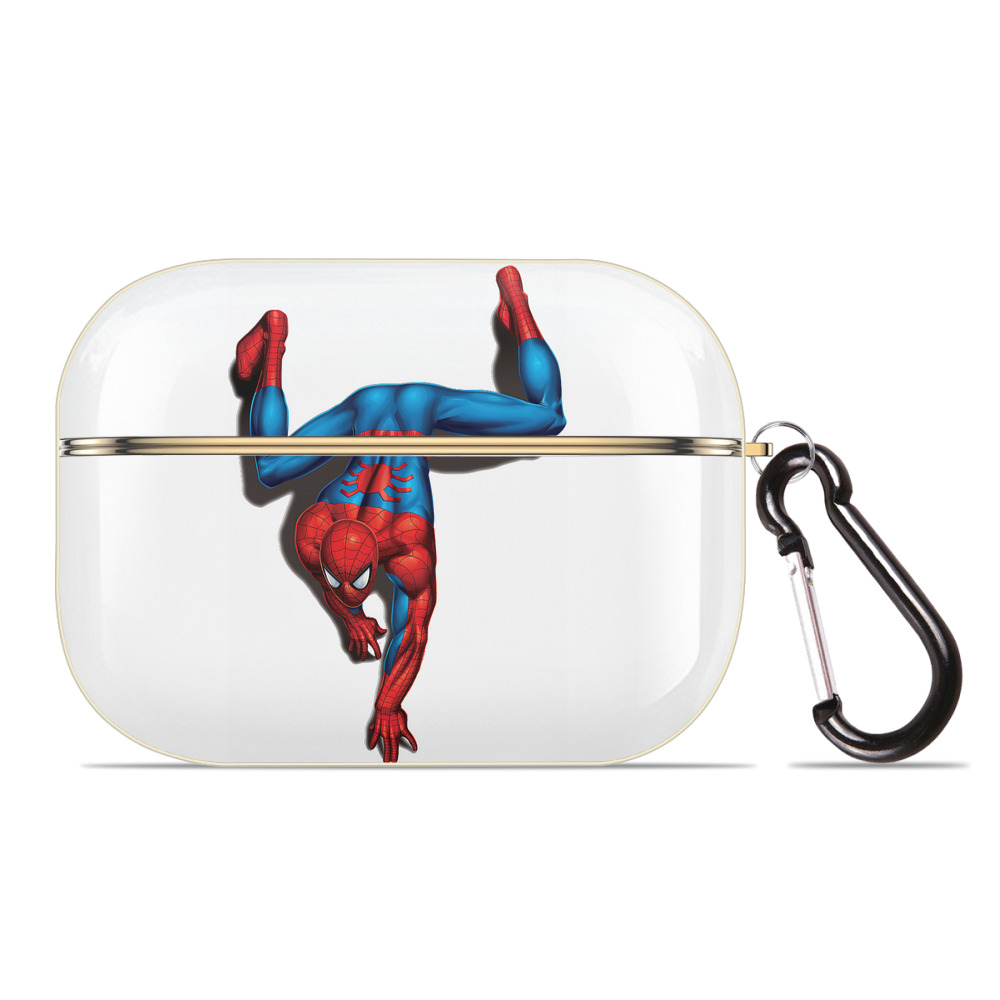 （画像用） Spider Man スパイダーマン 【AirPods Pro用】ハードシェル保護ケース｜耐衝撃・防指紋・カラビナ付き商品仕様