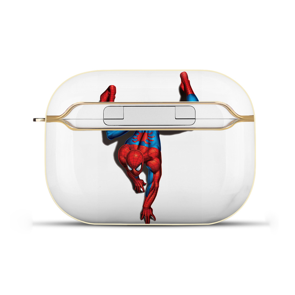 （画像用） Spider Man スパイダーマン 【AirPods Pro用】ハードシェル保護ケース｜耐衝撃・防指紋・カラビナ付き商品仕様