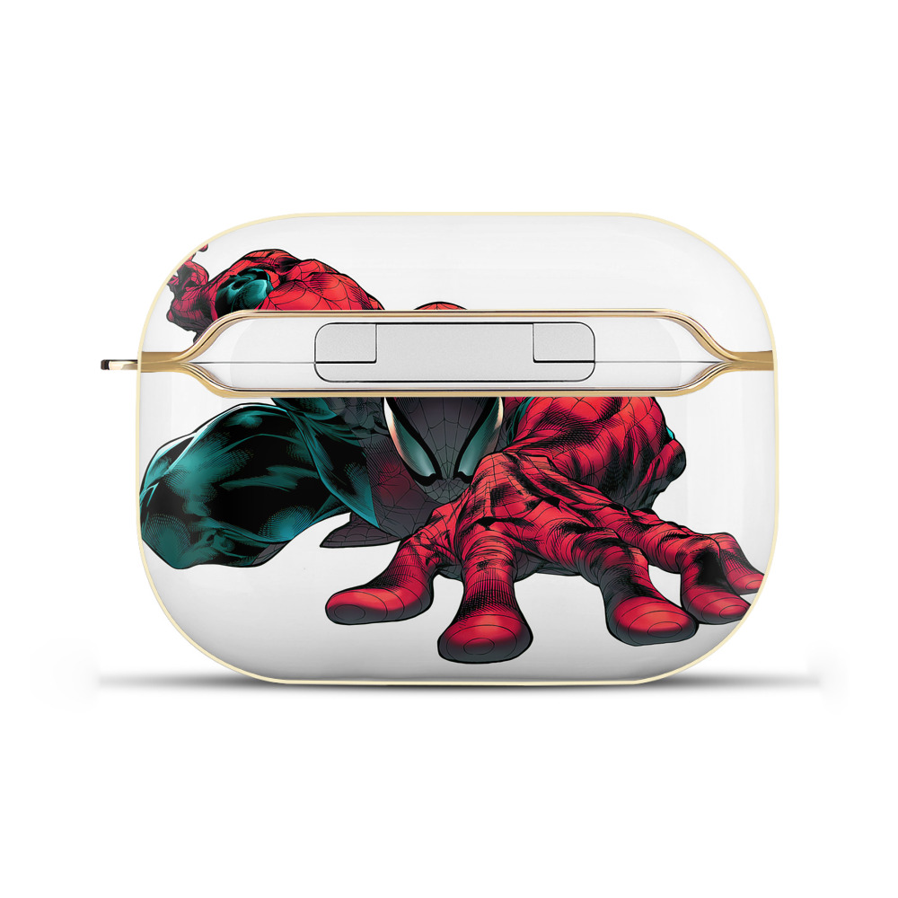（画像用） Spider Man スパイダーマン 【AirPods Pro用】ハードシェル保護ケース｜耐衝撃・防指紋・カラビナ付き商品仕様