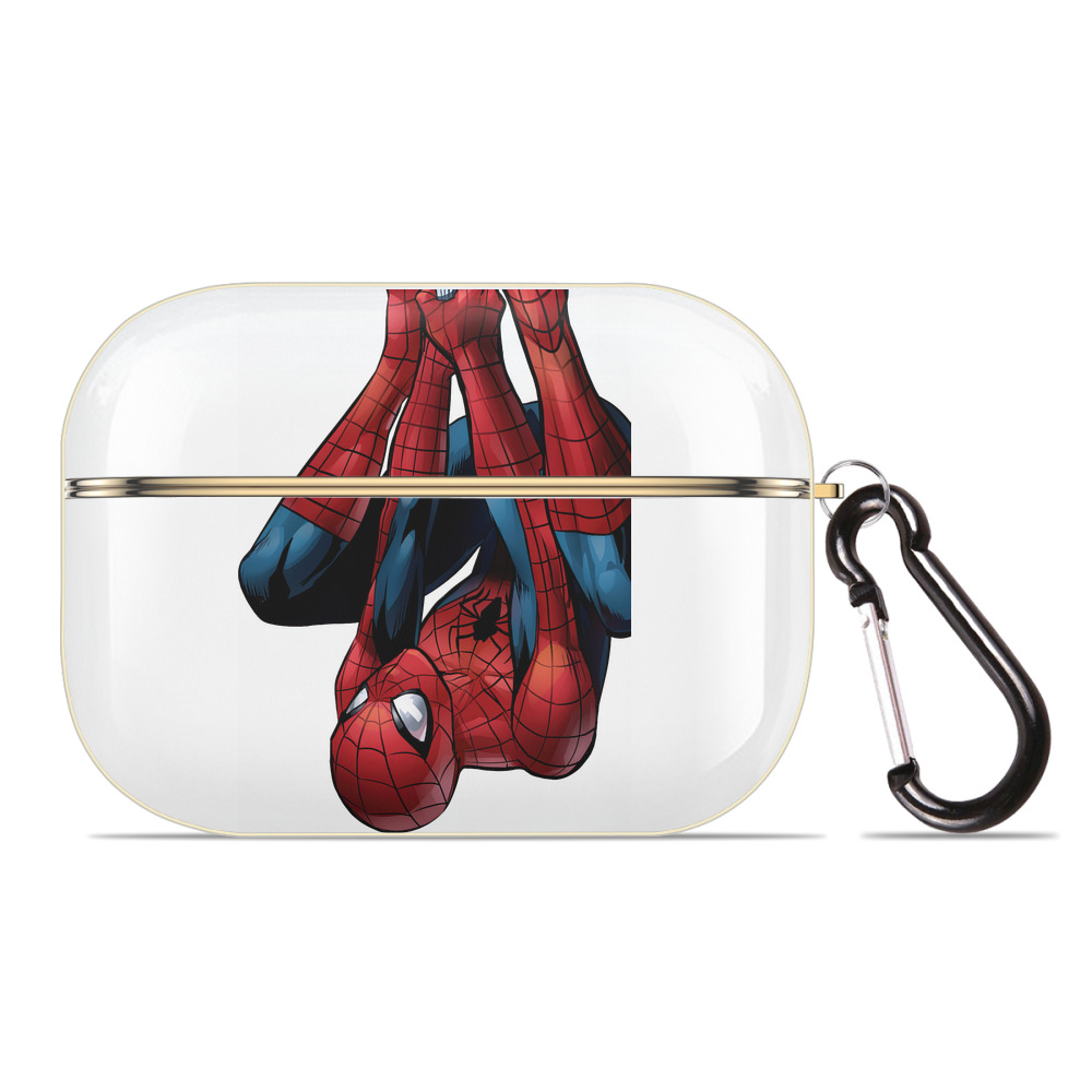 （画像用） Spider Man スパイダーマン 【AirPods Pro用】ハードシェル保護ケース｜耐衝撃・防指紋・カラビナ付き商品仕様