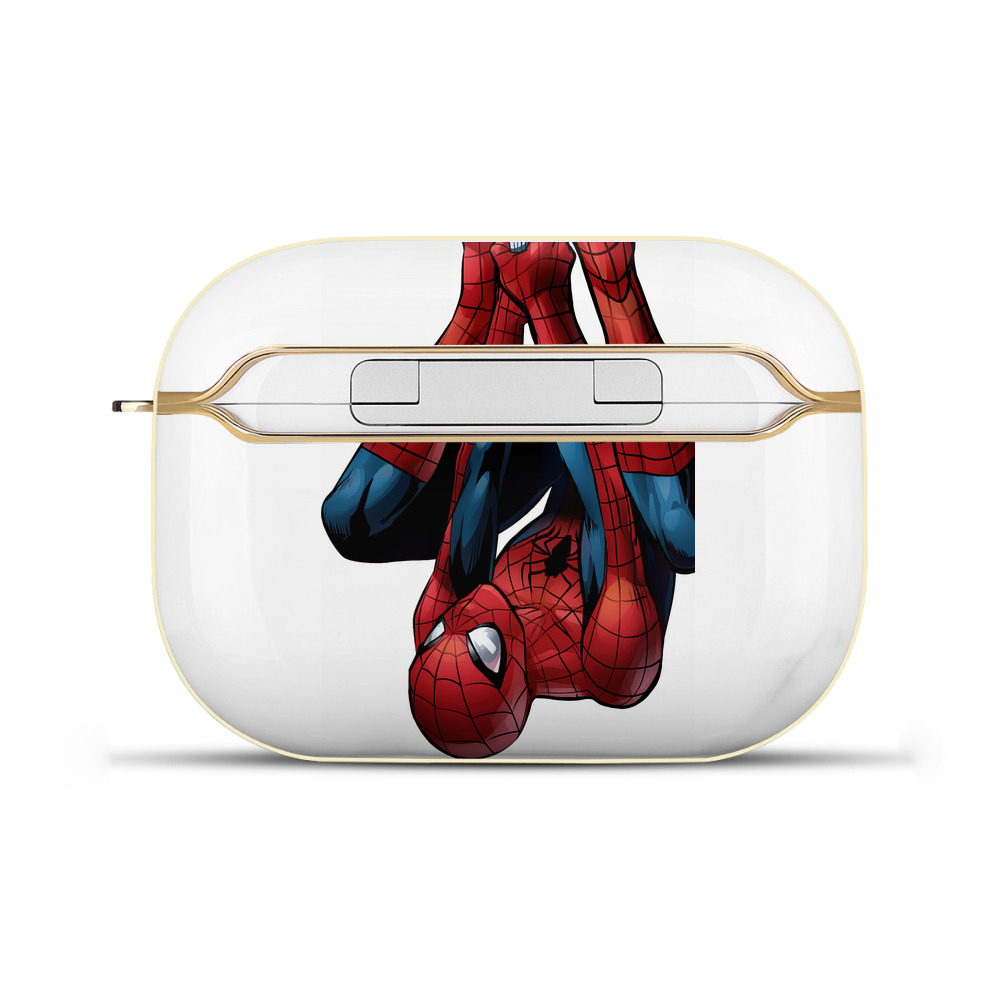 （画像用） Spider Man スパイダーマン 【AirPods Pro用】ハードシェル保護ケース｜耐衝撃・防指紋・カラビナ付き商品仕様