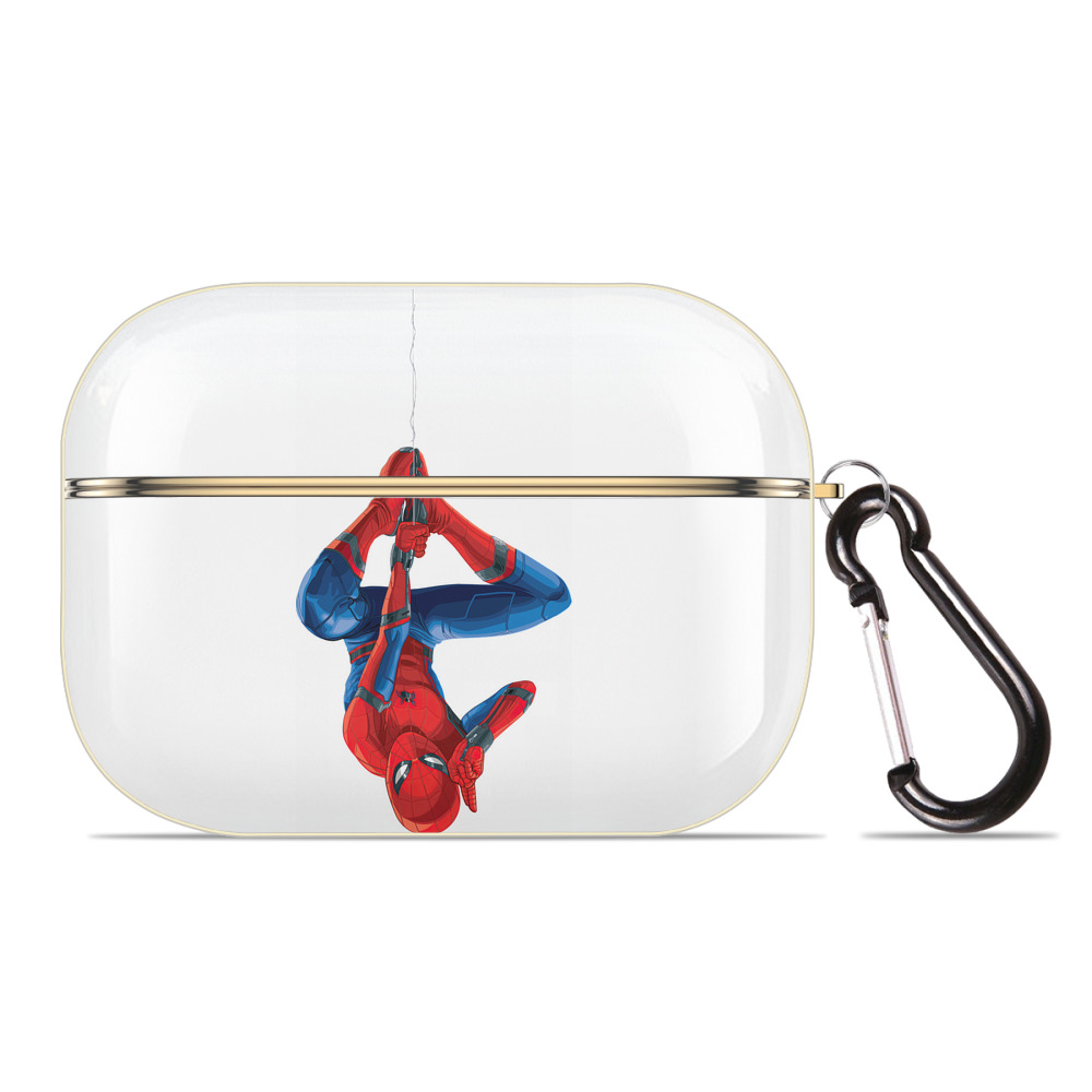 （画像用） Spider Man スパイダーマン 【AirPods Pro用】ハードシェル保護ケース｜耐衝撃・防指紋・カラビナ付き商品仕様