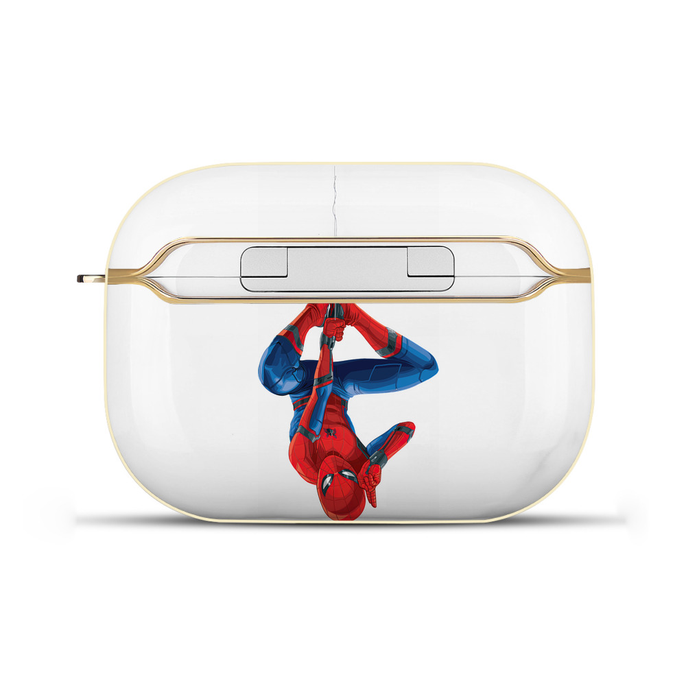 （画像用） Spider Man スパイダーマン 【AirPods Pro用】ハードシェル保護ケース｜耐衝撃・防指紋・カラビナ付き商品仕様
