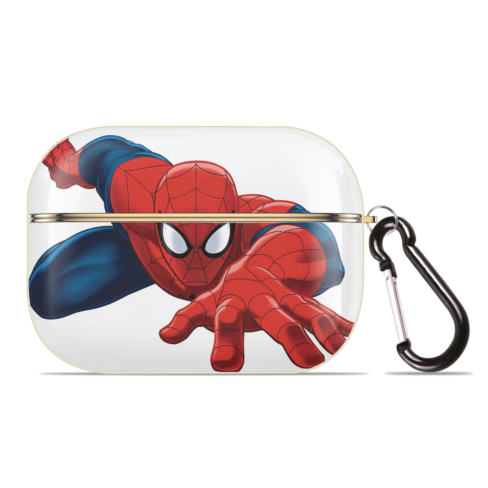 （画像用） Spider Man スパイダーマン 【AirPods Pro用】ハードシェル保護ケース｜耐衝撃・防指紋・カラビナ付き商品仕様