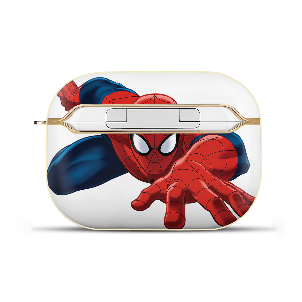 （画像用） Spider Man スパイダーマン 【AirPods Pro用】ハードシェル保護ケース｜耐衝撃・防指紋・カラビナ付き商品仕様