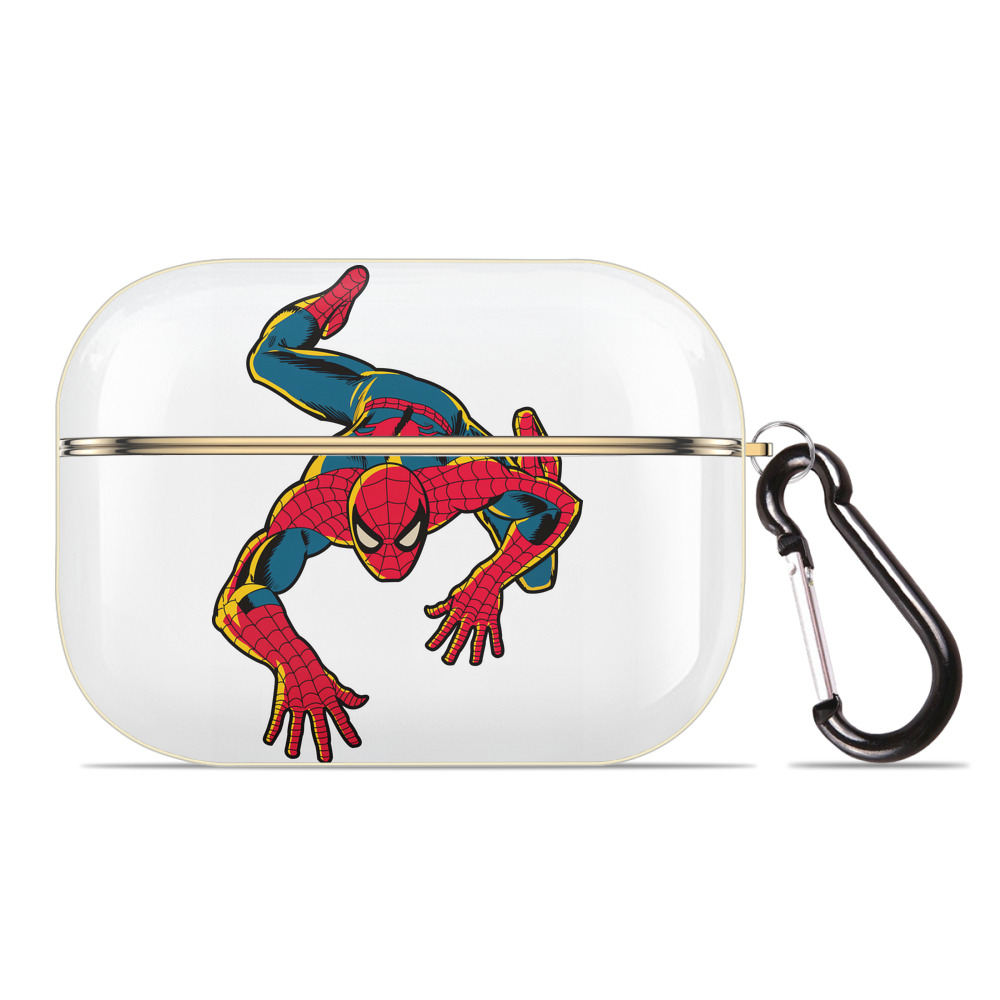 （画像用） Spider Man スパイダーマン 【AirPods Pro用】ハードシェル保護ケース｜耐衝撃・防指紋・カラビナ付き商品仕様
