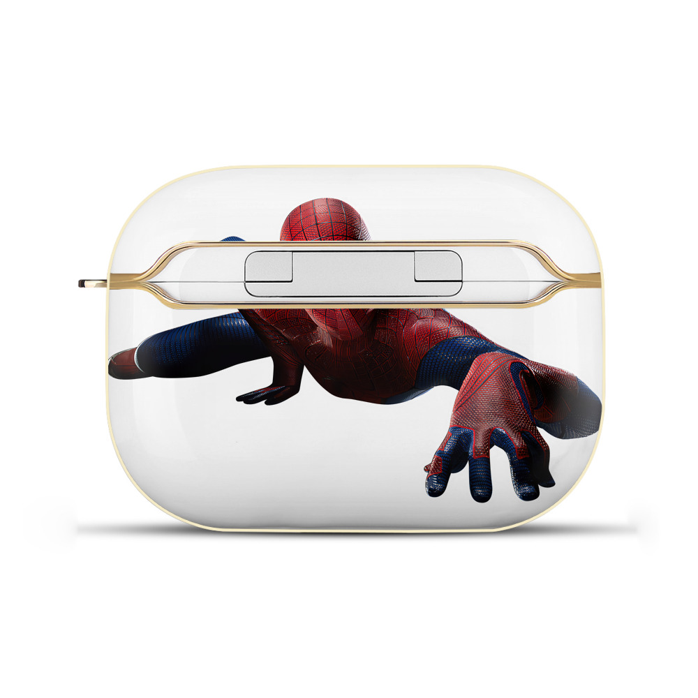 （画像用） Spider Man スパイダーマン 【AirPods Pro用】ハードシェル保護ケース｜耐衝撃・防指紋・カラビナ付き商品仕様