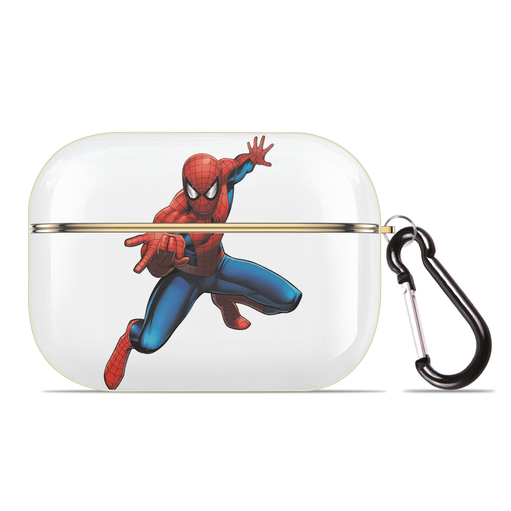 （画像用） Spider Man スパイダーマン 【AirPods Pro用】ハードシェル保護ケース｜耐衝撃・防指紋・カラビナ付き商品仕様