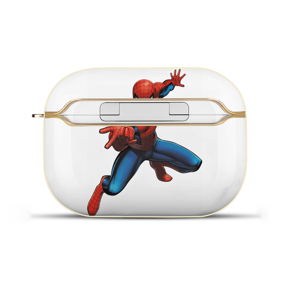 （画像用） Spider Man スパイダーマン 【AirPods Pro用】ハードシェル保護ケース｜耐衝撃・防指紋・カラビナ付き商品仕様
