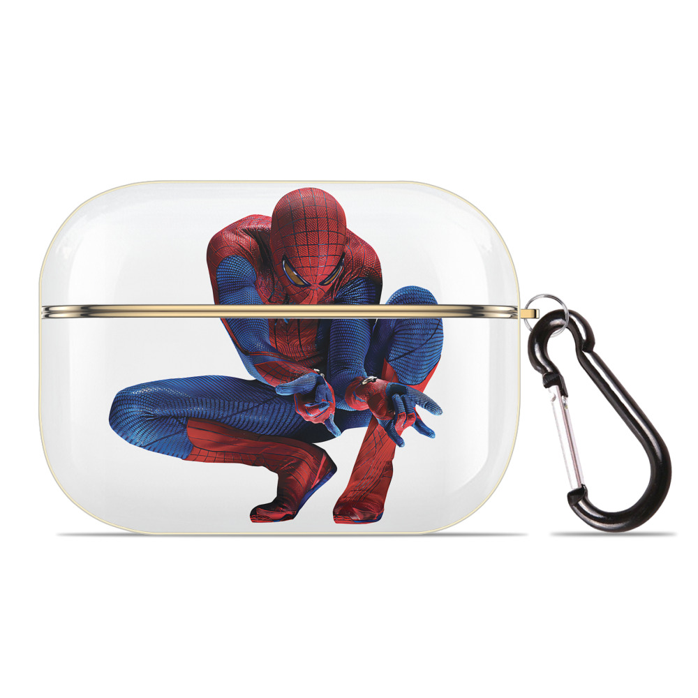 （画像用） Spider Man スパイダーマン 【AirPods Pro用】ハードシェル保護ケース｜耐衝撃・防指紋・カラビナ付き商品仕様