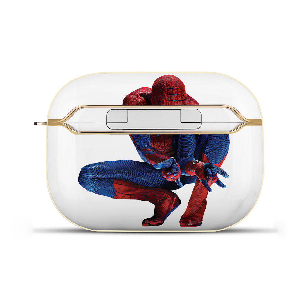 （画像用） Spider Man スパイダーマン 【AirPods Pro用】ハードシェル保護ケース｜耐衝撃・防指紋・カラビナ付き商品仕様