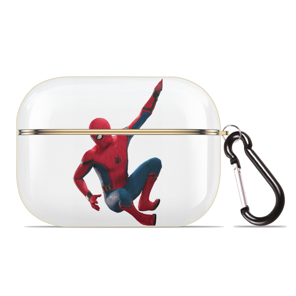 （画像用） Spider Man スパイダーマン 【AirPods Pro用】ハードシェル保護ケース｜耐衝撃・防指紋・カラビナ付き商品仕様