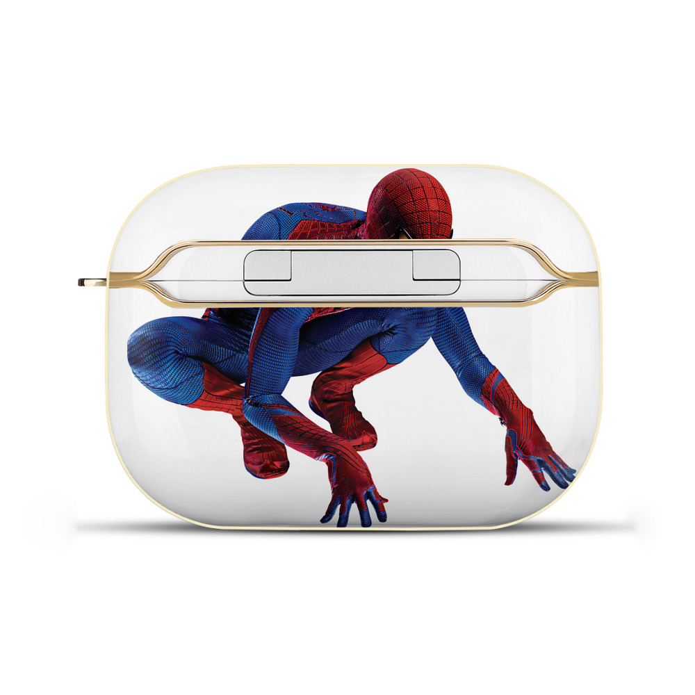 （画像用） Spider Man スパイダーマン 【AirPods Pro用】ハードシェル保護ケース｜耐衝撃・防指紋・カラビナ付き商品仕様