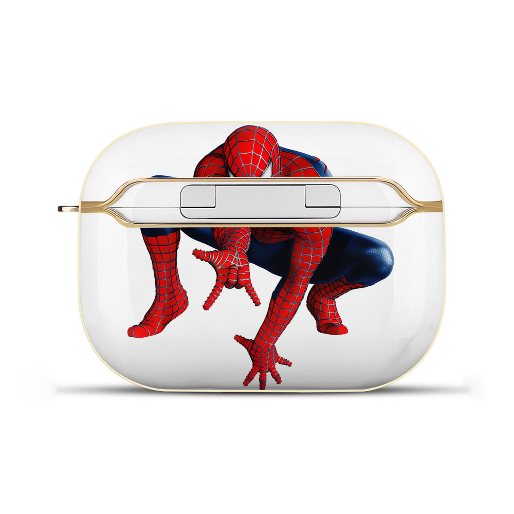 Spider Man スパイダーマン 【AirPods Pro用】ハードシェル保護ケース｜耐衝撃・防指紋・カラビナ付き商品仕様