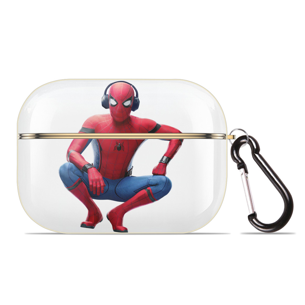 （画像用） Spider Man スパイダーマン 【AirPods Pro用】ハードシェル保護ケース｜耐衝撃・防指紋・カラビナ付き商品仕様