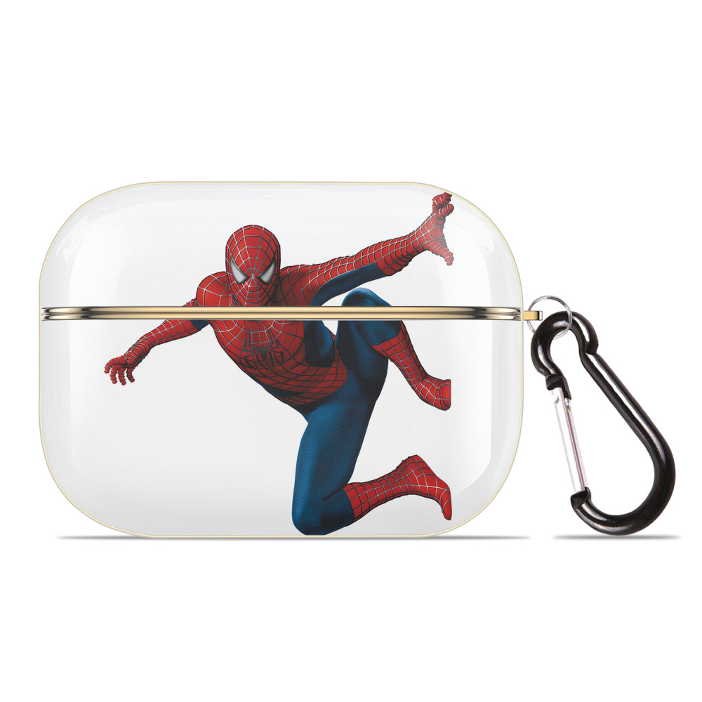 （画像用） Spider Man スパイダーマン 【AirPods Pro用】ハードシェル保護ケース｜耐衝撃・防指紋・カラビナ付き商品仕様