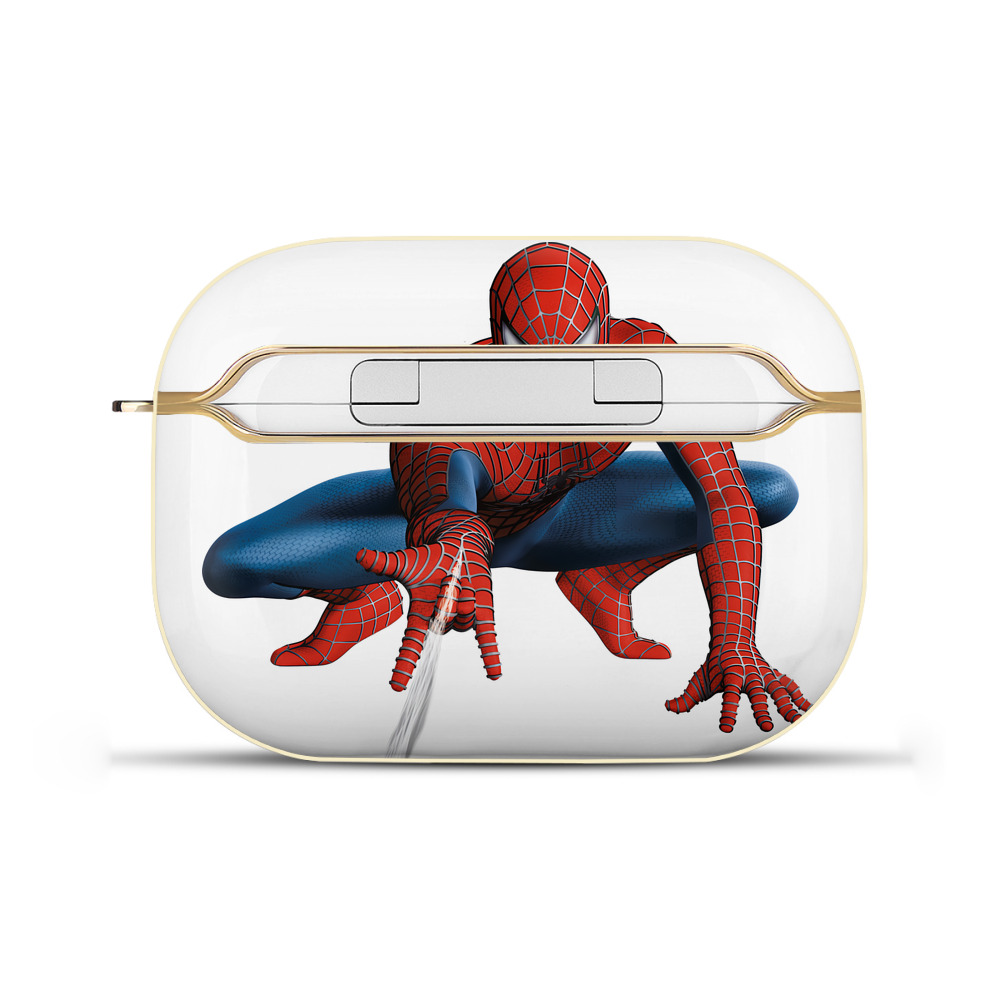 （画像用） Spider Man スパイダーマン 【AirPods Pro用】ハードシェル保護ケース｜耐衝撃・防指紋・カラビナ付き商品仕様
