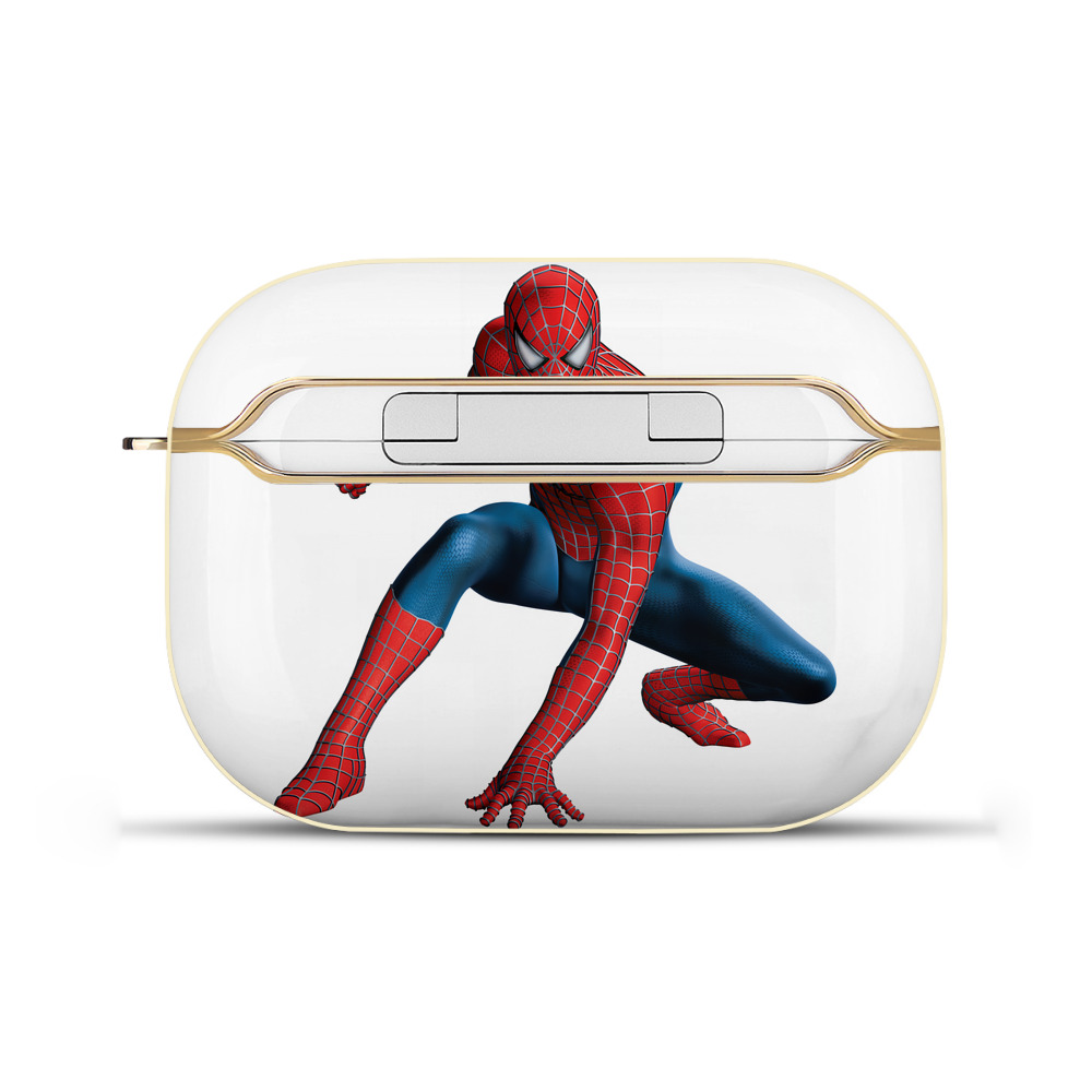 （画像用） Spider Man スパイダーマン 【AirPods Pro用】ハードシェル保護ケース｜耐衝撃・防指紋・カラビナ付き商品仕様