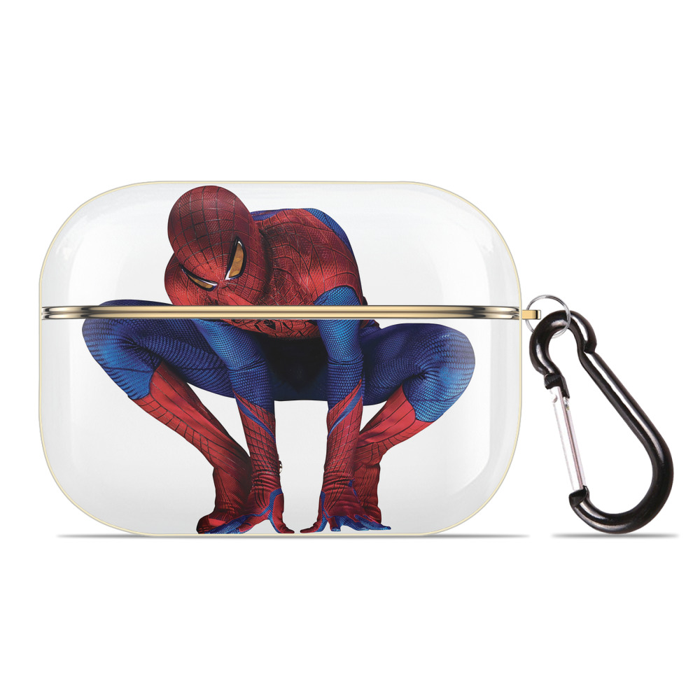 （画像用） Spider Man スパイダーマン 【AirPods Pro用】ハードシェル保護ケース｜耐衝撃・防指紋・カラビナ付き商品仕様