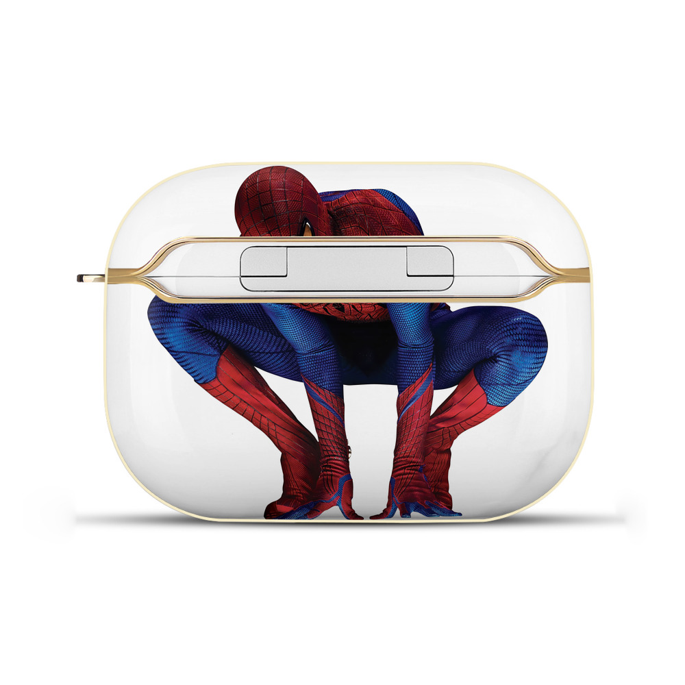 （画像用） Spider Man スパイダーマン 【AirPods Pro用】ハードシェル保護ケース｜耐衝撃・防指紋・カラビナ付き商品仕様