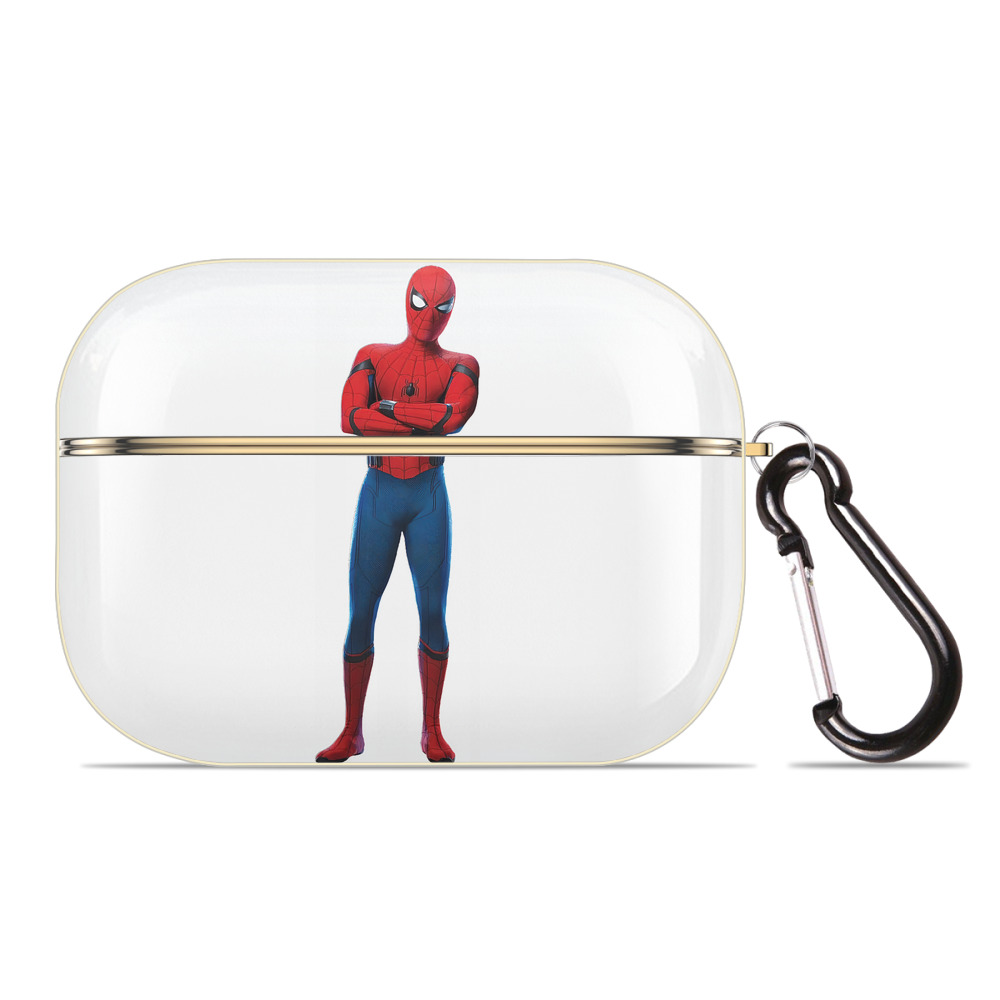 （画像用） Spider Man スパイダーマン 【AirPods Pro用】ハードシェル保護ケース｜耐衝撃・防指紋・カラビナ付き商品仕様