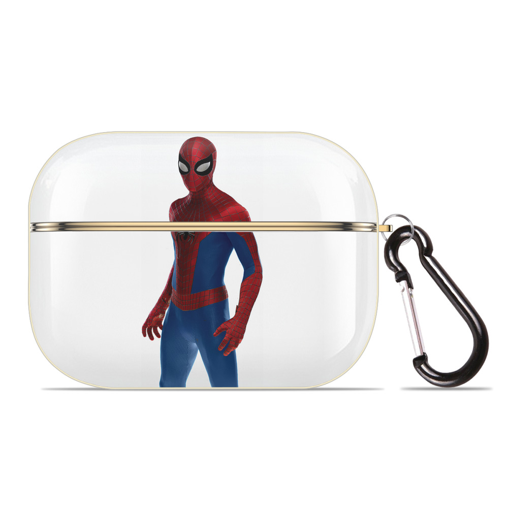 （画像用） Spider Man スパイダーマン 【AirPods Pro用】ハードシェル保護ケース｜耐衝撃・防指紋・カラビナ付き商品仕様