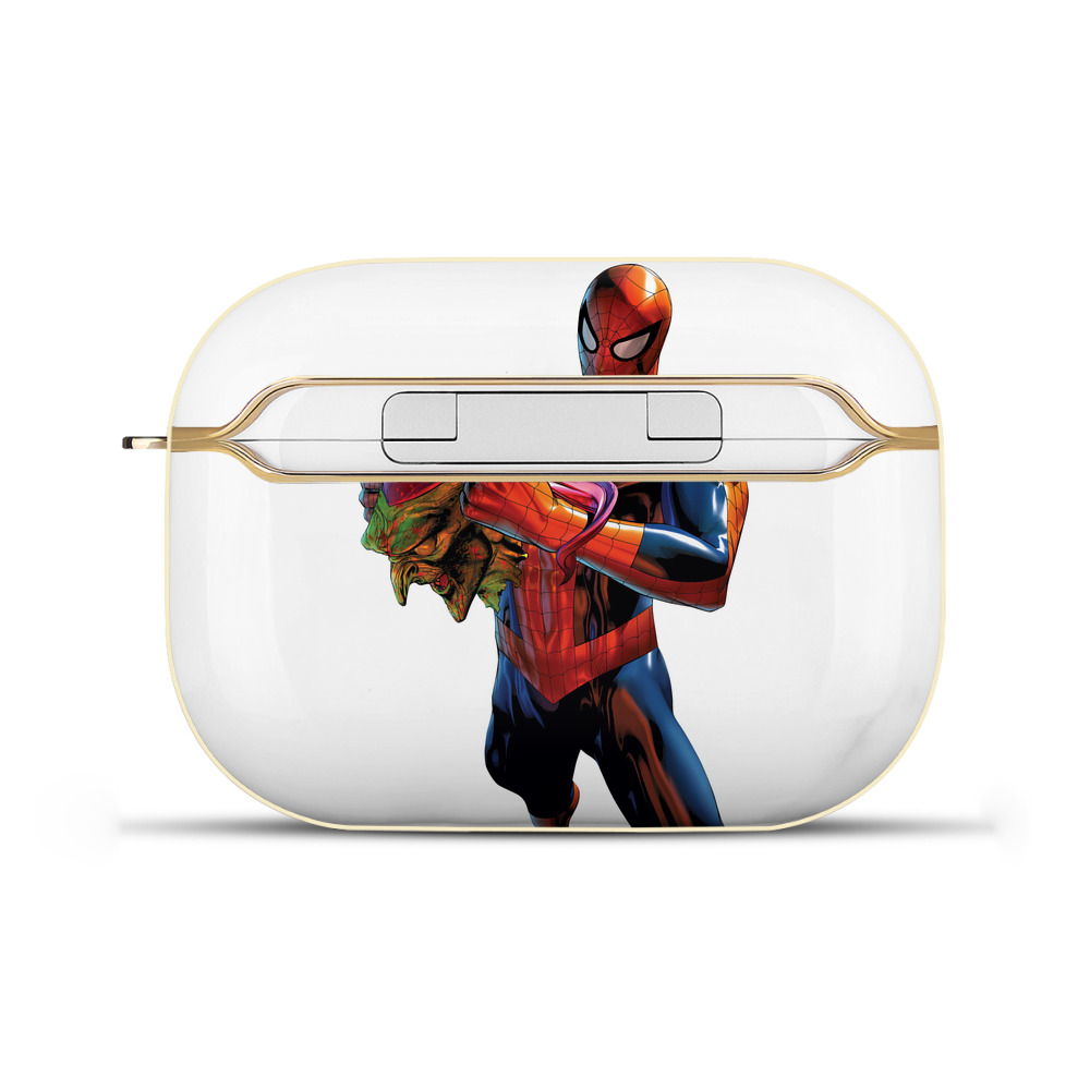 （画像用） Spider Man スパイダーマン 【AirPods Pro用】ハードシェル保護ケース｜耐衝撃・防指紋・カラビナ付き商品仕様