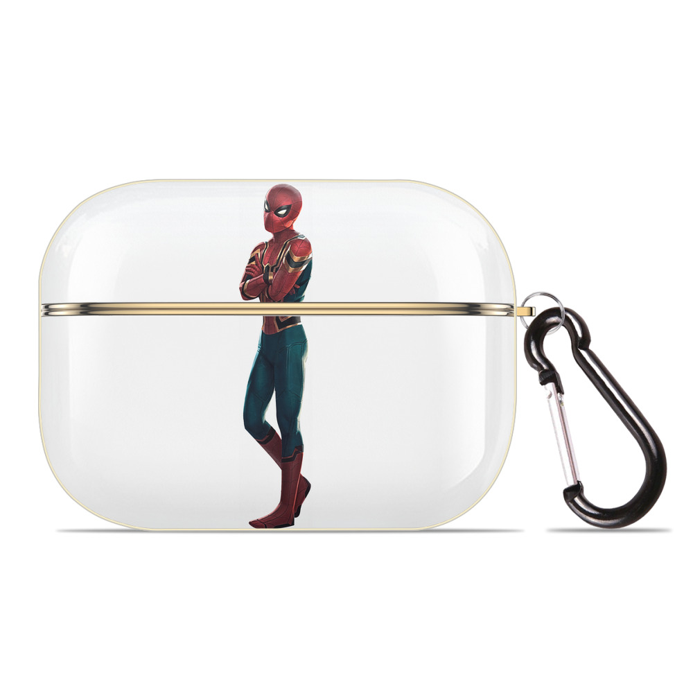 （画像用） Spider Man スパイダーマン 【AirPods Pro用】ハードシェル保護ケース｜耐衝撃・防指紋・カラビナ付き商品仕様