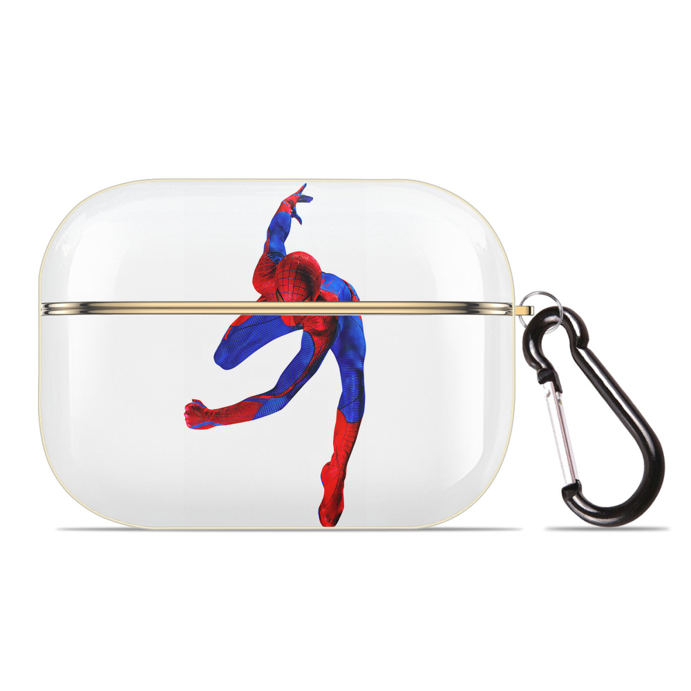 （画像用） Spider Man スパイダーマン 【AirPods Pro用】ハードシェル保護ケース｜耐衝撃・防指紋・カラビナ付き商品仕様