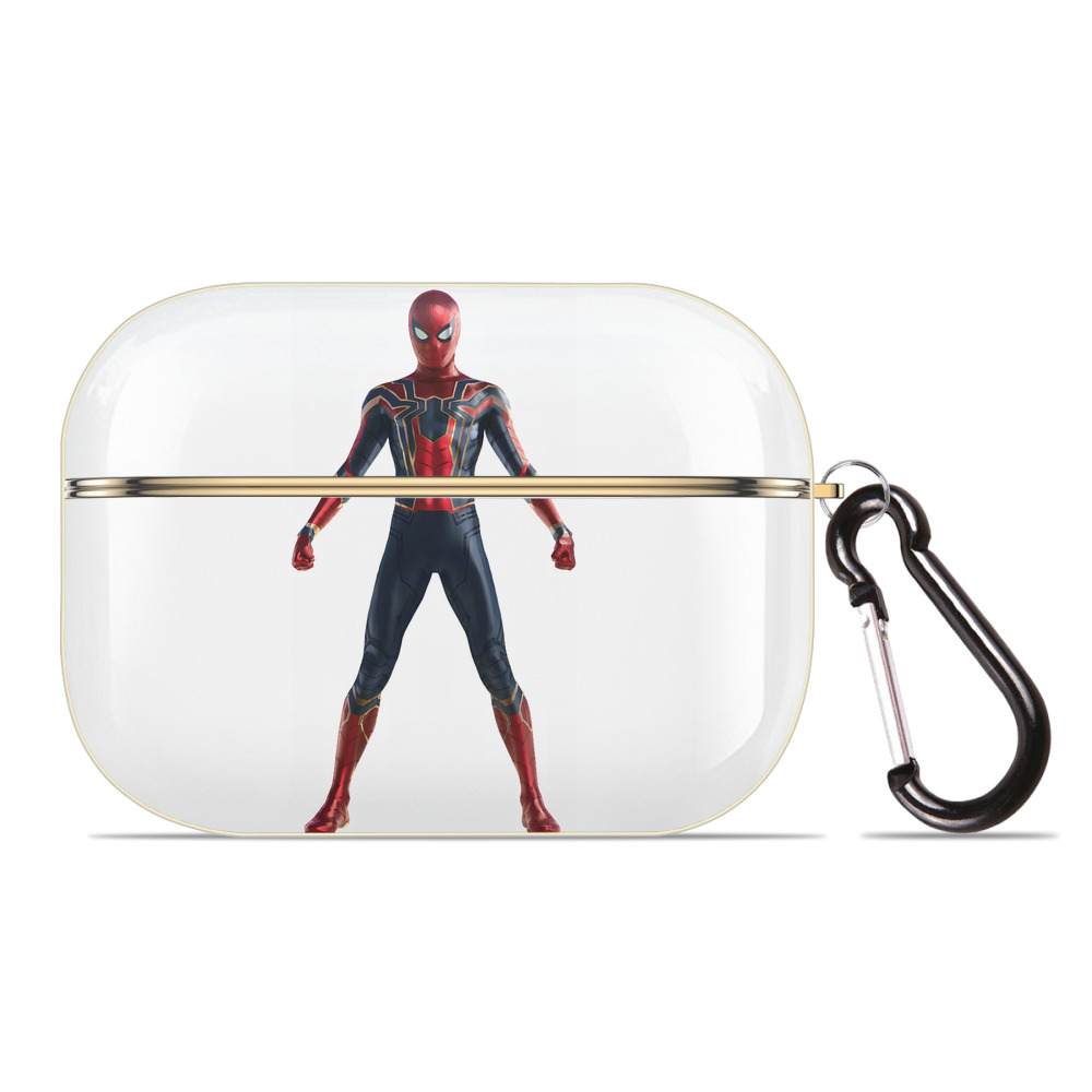 （画像用） Spider Man スパイダーマン 【AirPods Pro用】ハードシェル保護ケース｜耐衝撃・防指紋・カラビナ付き商品仕様