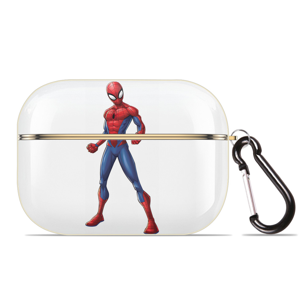 （画像用） Spider Man スパイダーマン 【AirPods Pro用】ハードシェル保護ケース｜耐衝撃・防指紋・カラビナ付き商品仕様