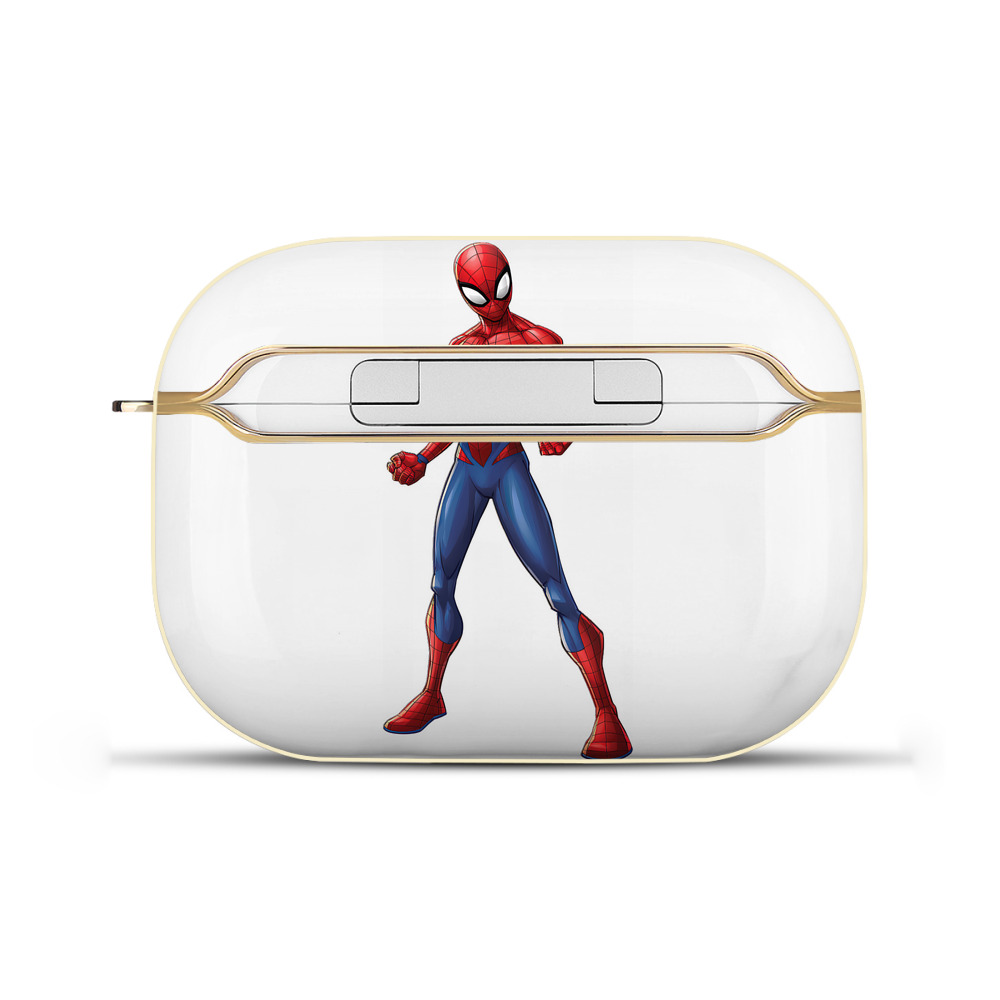 （画像用） Spider Man スパイダーマン 【AirPods Pro用】ハードシェル保護ケース｜耐衝撃・防指紋・カラビナ付き商品仕様