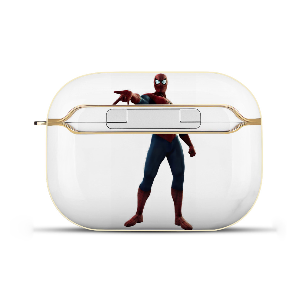 （画像用） Spider Man スパイダーマン 【AirPods Pro用】ハードシェル保護ケース｜耐衝撃・防指紋・カラビナ付き商品仕様