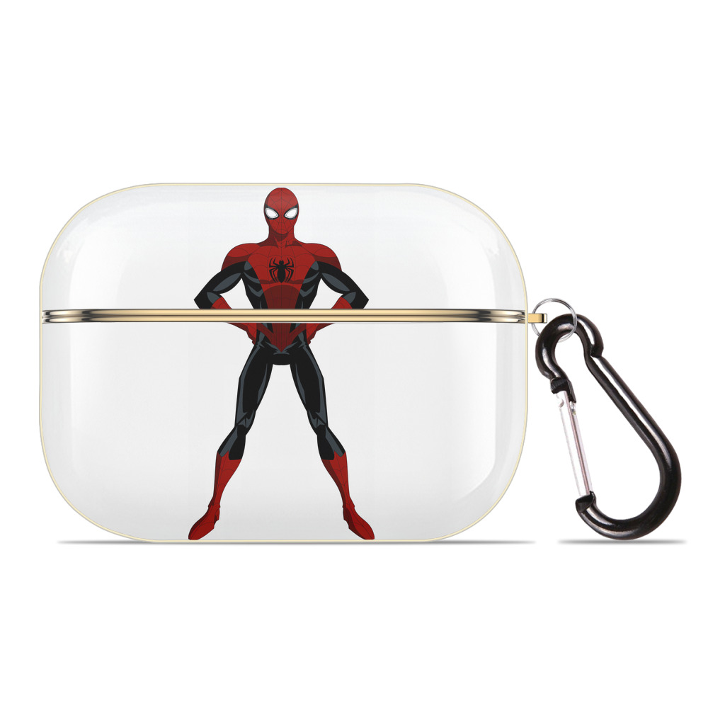 （画像用） Spider Man スパイダーマン 【AirPods Pro用】ハードシェル保護ケース｜耐衝撃・防指紋・カラビナ付き商品仕様