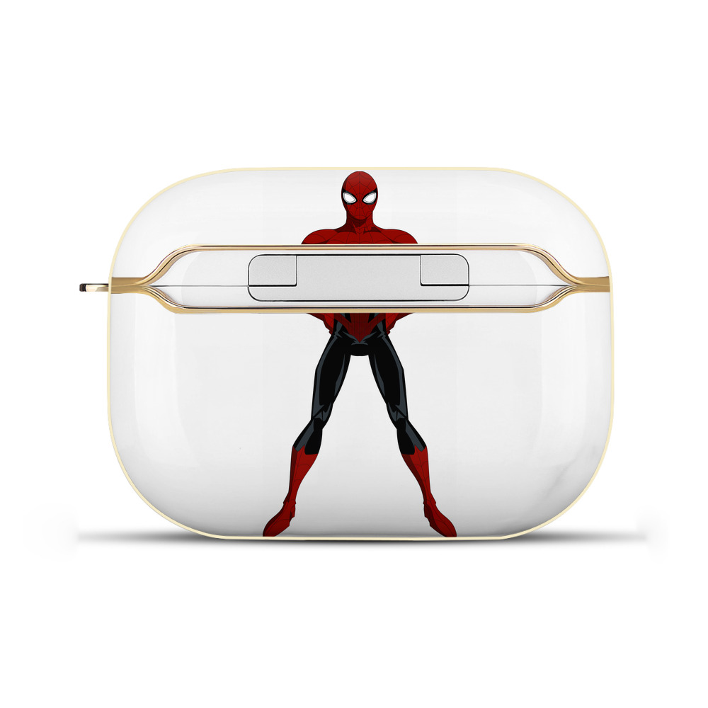 （画像用） Spider Man スパイダーマン 【AirPods Pro用】ハードシェル保護ケース｜耐衝撃・防指紋・カラビナ付き商品仕様