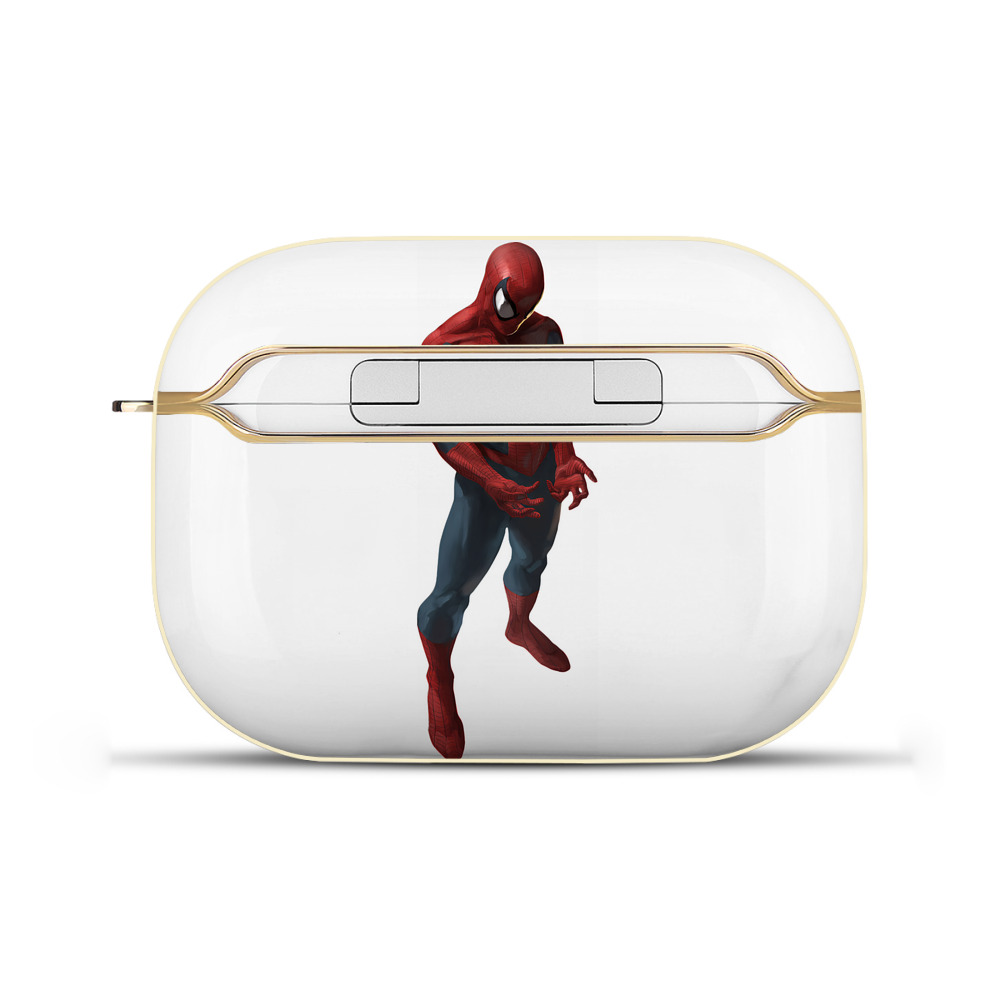 （画像用） Spider Man スパイダーマン 【AirPods Pro用】ハードシェル保護ケース｜耐衝撃・防指紋・カラビナ付き商品仕様