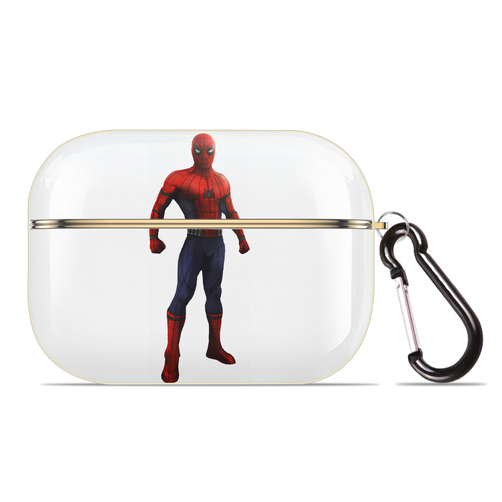 （画像用） Spider Man スパイダーマン 【AirPods Pro用】ハードシェル保護ケース｜耐衝撃・防指紋・カラビナ付き商品仕様
