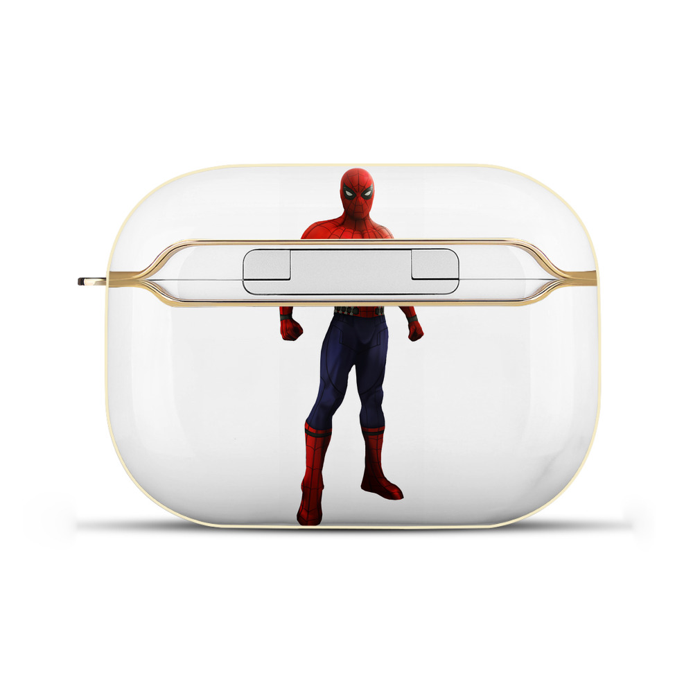 （画像用） Spider Man スパイダーマン 【AirPods Pro用】ハードシェル保護ケース｜耐衝撃・防指紋・カラビナ付き商品仕様