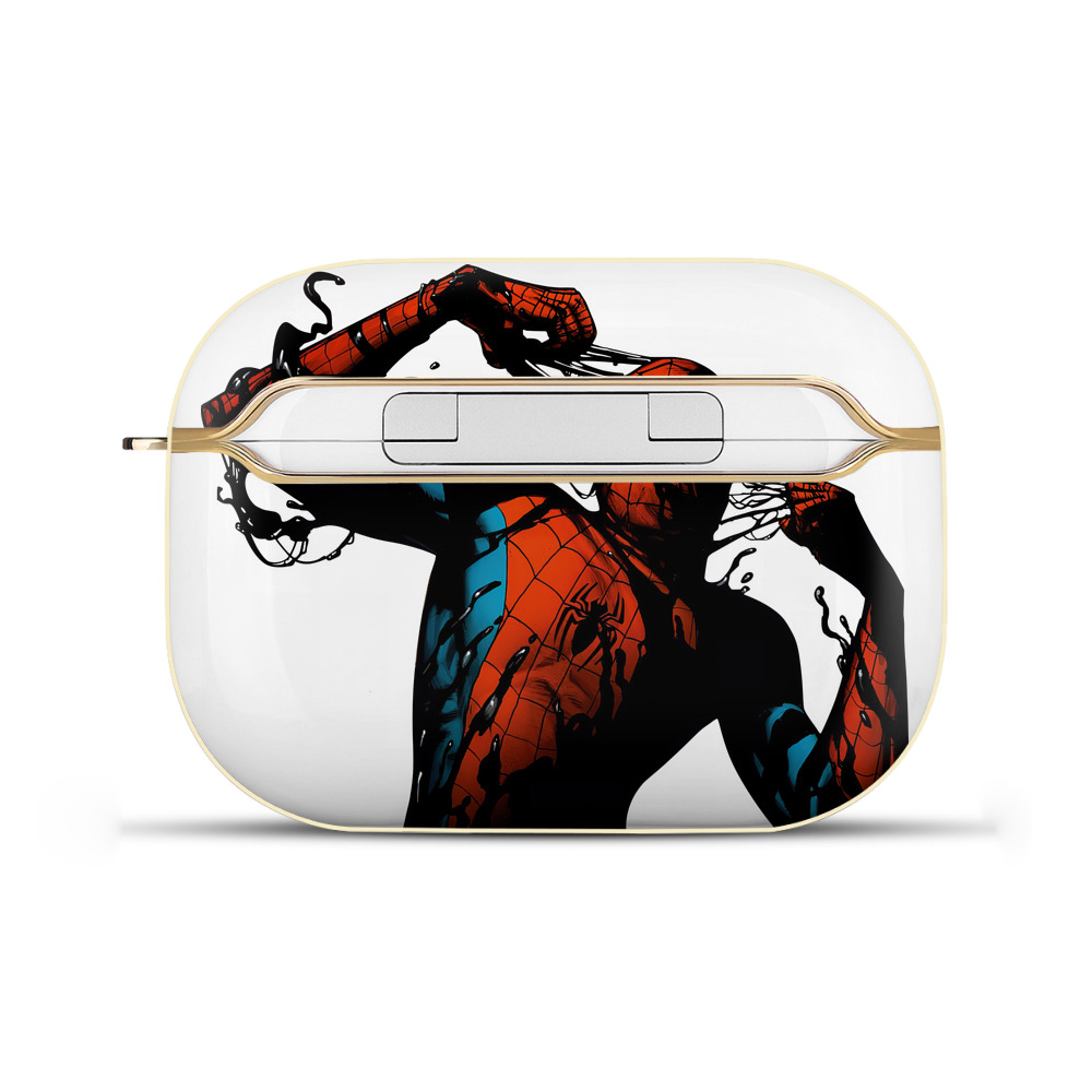 （画像用） Spider Man スパイダーマン 【AirPods Pro用】ハードシェル保護ケース｜耐衝撃・防指紋・カラビナ付き商品仕様
