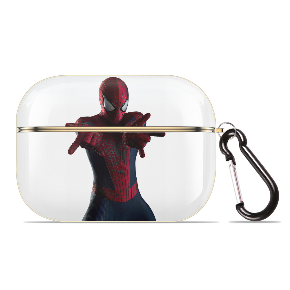 （画像用） Spider Man スパイダーマン 【AirPods Pro用】ハードシェル保護ケース｜耐衝撃・防指紋・カラビナ付き商品仕様