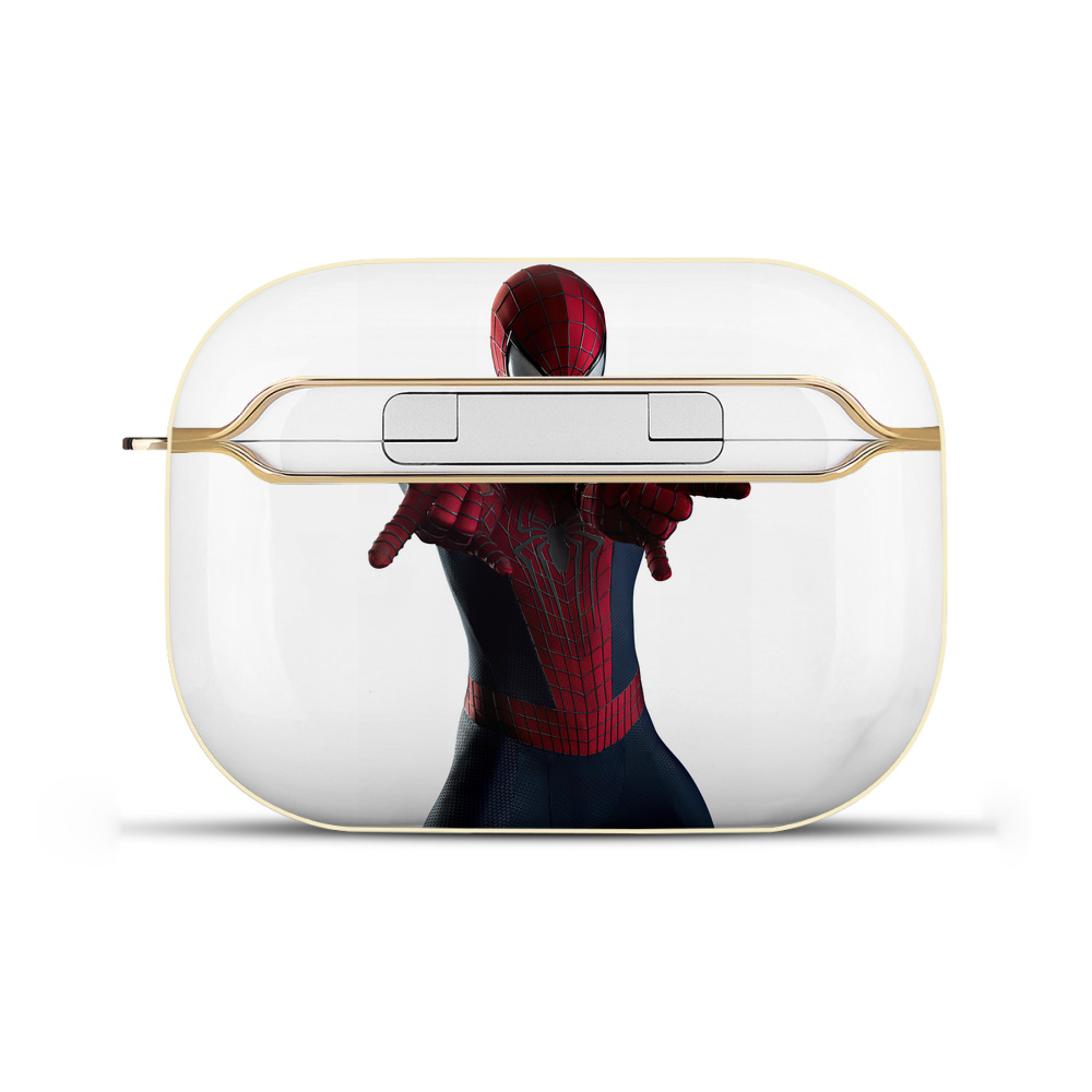 （画像用） Spider Man スパイダーマン 【AirPods Pro用】ハードシェル保護ケース｜耐衝撃・防指紋・カラビナ付き商品仕様