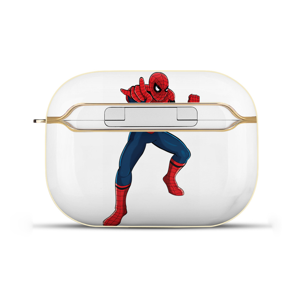 （画像用） Spider Man スパイダーマン 【AirPods Pro用】ハードシェル保護ケース｜耐衝撃・防指紋・カラビナ付き商品仕様