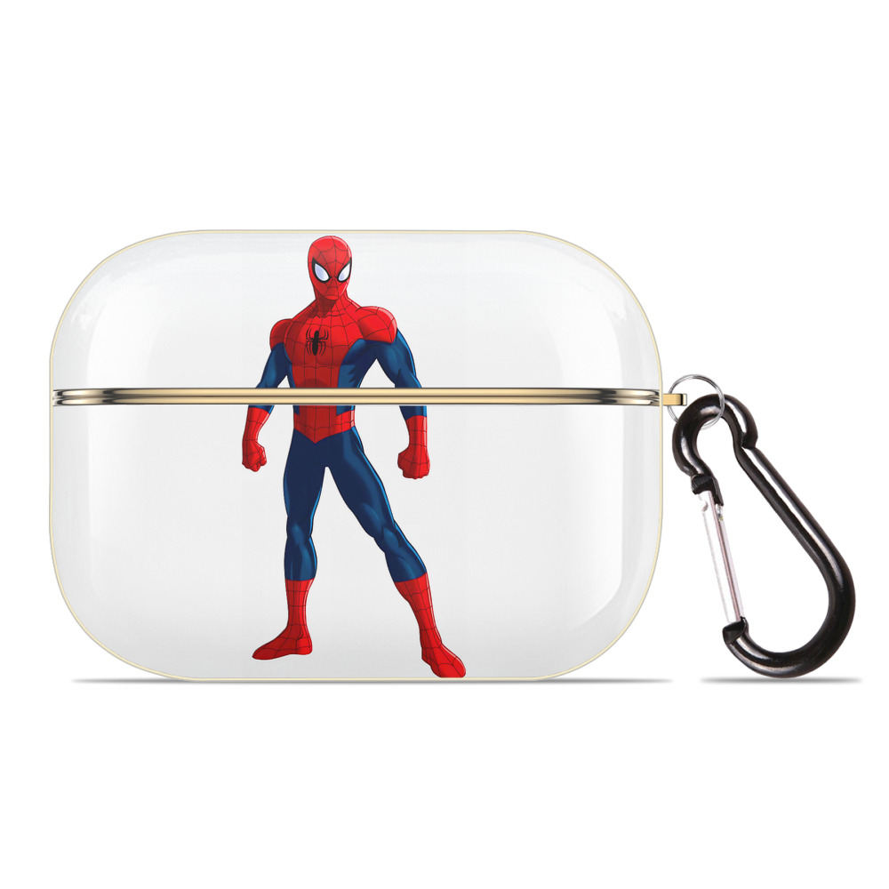 （画像用） Spider Man スパイダーマン 【AirPods Pro用】ハードシェル保護ケース｜耐衝撃・防指紋・カラビナ付き商品仕様