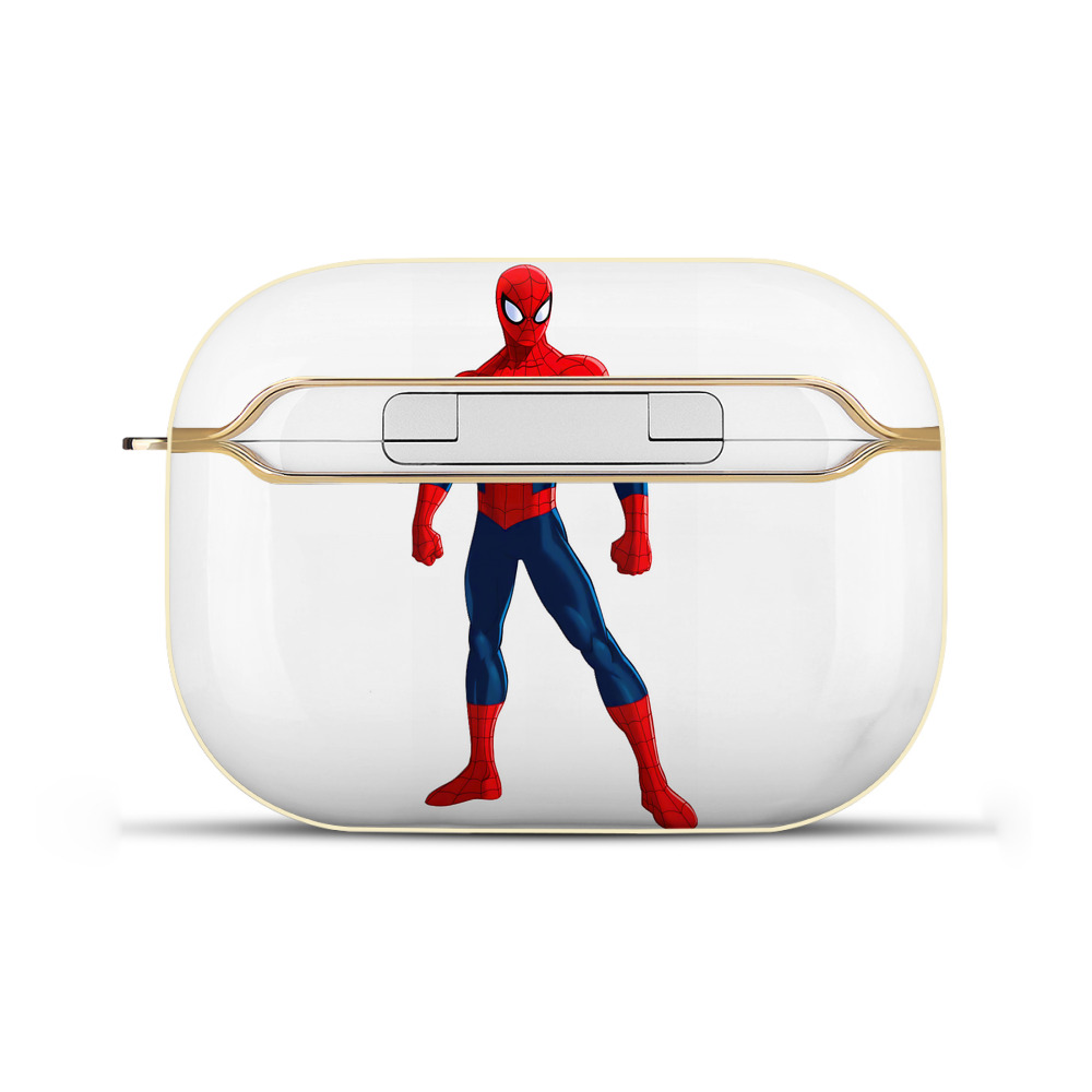（画像用） Spider Man スパイダーマン 【AirPods Pro用】ハードシェル保護ケース｜耐衝撃・防指紋・カラビナ付き商品仕様