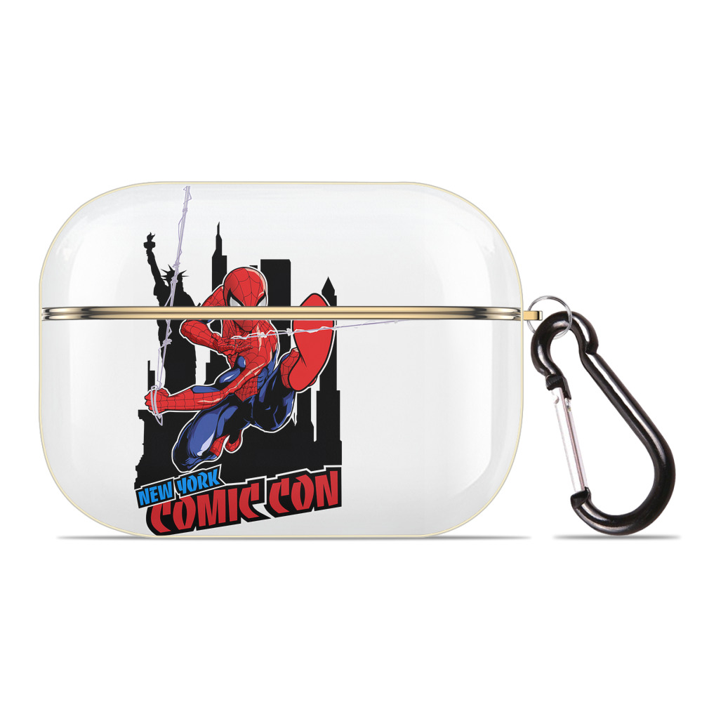 （画像用） Spider Man スパイダーマン 【AirPods Pro用】ハードシェル保護ケース｜耐衝撃・防指紋・カラビナ付き商品仕様