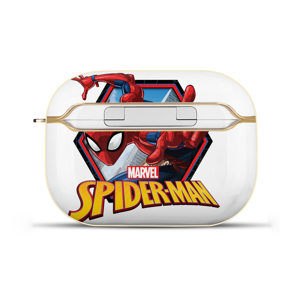 （画像用） Spider Man スパイダーマン 【AirPods Pro用】ハードシェル保護ケース｜耐衝撃・防指紋・カラビナ付き商品仕様