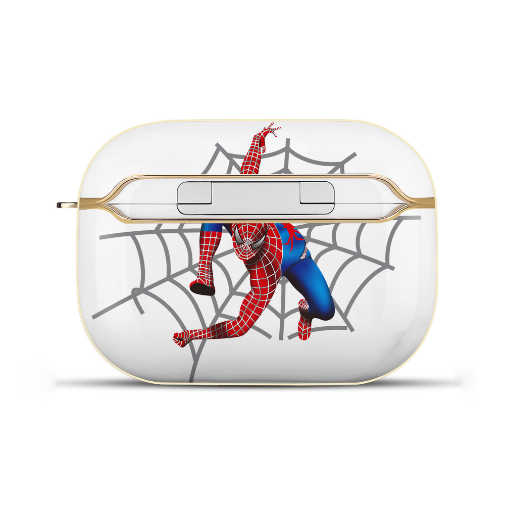 （画像用） Spider Man スパイダーマン 【AirPods Pro用】ハードシェル保護ケース｜耐衝撃・防指紋・カラビナ付き商品仕様