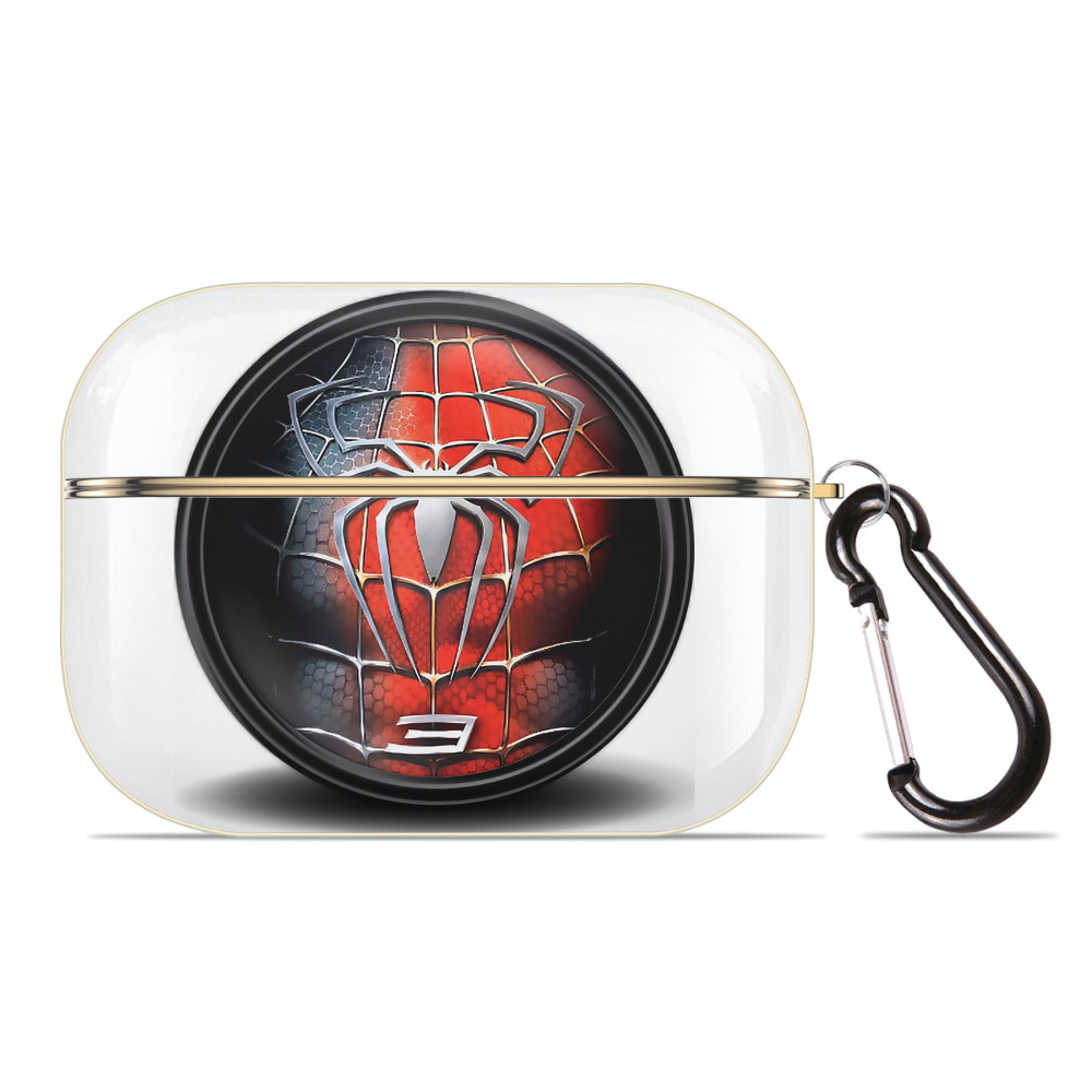 （画像用） Spider Man スパイダーマン 【AirPods Pro用】ハードシェル保護ケース｜耐衝撃・防指紋・カラビナ付き商品仕様