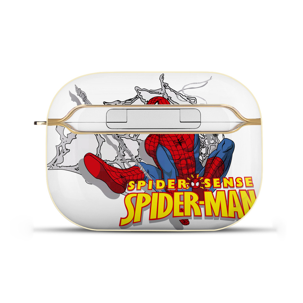（画像用） Spider Man スパイダーマン 【AirPods Pro用】ハードシェル保護ケース｜耐衝撃・防指紋・カラビナ付き商品仕様