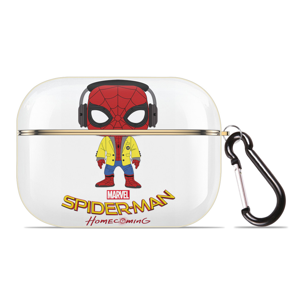 （画像用） Spider Man スパイダーマン 【AirPods Pro用】ハードシェル保護ケース｜耐衝撃・防指紋・カラビナ付き商品仕様